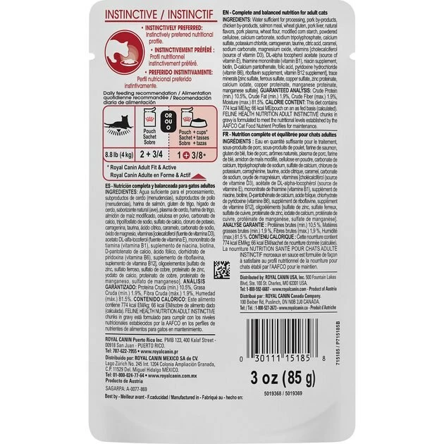 Best reviews of 😉 Royal Canin Adult Instinctive Chunks in Gravy Cat Food Pouches 🌟 - Image 3