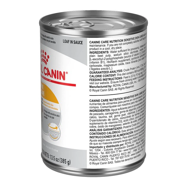 Outlet ๐คฉ Royal Canin Canine Care Nutrition Sensitive Skin Care Loaf in Sauce Canned ๐ Dog Food, 13.5-oz, case of 12 ๐ - Image 2