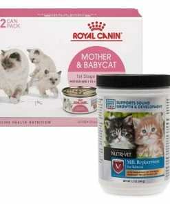 Brand new ❤️ Nutri-Vet||Royal Canin Nutri-Vet Kitten Milk Replacement Powder, 12-oz & Royal Canin 👩 Mother & Babycat Ultra-Soft Mousse in Sauce Wet Cat Food for New Kittens & Nursing or Pregnant 👩 Mother Cats, 3-oz, pack of 12 🛒