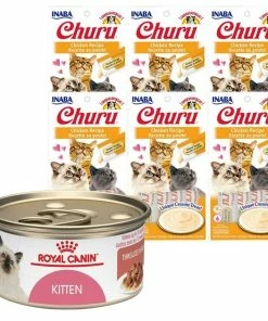 Budget ๐ Royal Canin||Inaba Royal Canin Feline Health Nutrition Thin Slices in Gravy Wet Food + Inaba Churu Grain-Free Chicken Puree Lickable Cat Treatz tube ๐