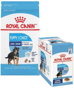 Best reviews of 😉 Royal Canin Large Puppy Dry 🐕 Dog Food, 35-lb bag + Royal Canin Large Puppy Wet 🐕 Dog Food, 4.9-oz pouch, case of 10 🔔